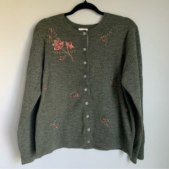 Vintage Koret Wool Blend Cardigan Sweater - Picture 1 of 10